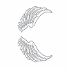 タトゥーシール　天使の羽根・銀