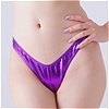 チェリーラブ ストレッチメタリック生地ハイレグTバックショーツ パープル