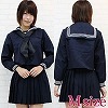 黒スカーフのセーラー服(冬服) M