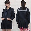 紺と白の清純学園セーラー服(冬服) M