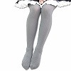国産80デニールリブタイツ グレー