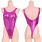 ハイレグTバックレオタード メタリックローズ