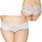 フェリカ生地ストレッチレースローライズボクサー ホワイト