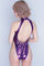 チェリーラブ ホルダーネック背あきハイレグハーフバックレオタード パープル