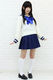 青いリボンのセーラー服(冬服) M